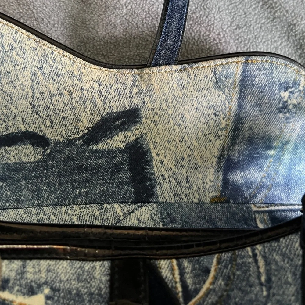 Vintage Christian Dior Denim Saddle Bag - Picture 11 of 15